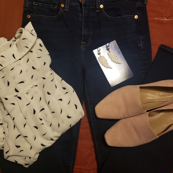 Naturalizer Womens Collette Suede Slip-on Flats size 8W Blush with Gold Heel - Picture 4 of 6